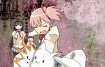  akemi_homura animated_gif kaname_madoka kyubey mahou_shoujo_madoka_magica punch punching 