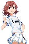  misaka_mikoto real_madrid soccer sports_uniform thumbs_up to_aru_kagaku_no_railgun to_aru_majutsu_no_index 