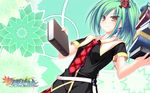  enomoto_yoshika green_hair maikaze_no_melt school_uniform side_tail tenmaso wallpaper 