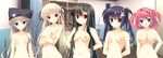  5girls blonde blush game_cg hairclip nude oppai pettanko red_hair silver_hair take_your_pick twin_tails 