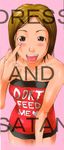  :p brown_eyes brown_hair dress eb110ss erect_nipples loli nail_polish open_mouth oppai short_hair smile tongue tube_dress tubetop 