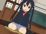  blush k-on! nakano_azusa pantsu school_uniform skirt tagme tears twin_tails urine 