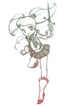  bleedman boots bubbles_(ppg) fighter gloves ribbon sketch skirt smile sword twin_tails uniform weapon 