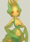  arthropod blush breasts female flora_fauna insect leavanny looking_at_viewer nat_the_lich nintendo nipples plant pok&eacute;mon pok&eacute;mon_(species) red_eyes solo video_games 