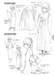 absurdres artist_request copyright_request highres how_to japanese_clothes kimono monochrome translation_request 