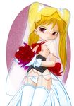  bleedman blonde blush bride dress flowers ginger long_hair panty ribbon stockings white 