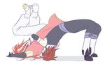  blood brown_hair german_suplex headband kratos_aurion male male_focus red_hair redhead short_hair suplex tales_of_(series) tales_of_symphonia zelos_wilder 