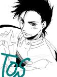  1boy lloyd_irving male male_focus monochrome oekaki short_hair sketch solo spot_color tales_of_(series) tales_of_symphonia white_background 