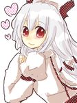  fujiwara_no_mokou looking_at_viewer red_eyes silver_hair solo touhou zawameki 