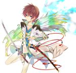  asbel_lhant bad_id bad_pixiv_id blue_eyes brown_hair male_focus nagarete_toira solo sword tales_of_(series) tales_of_graces weapon 
