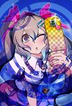  1girl cellphone himekaidou_hatate migime2450 phone solo touhou 