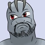  beard drawfag159381 facial_hair grey grey_body machoke male nintendo pok&#233;mon pok&eacute;mon red_eyes solo video_games 