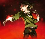  bad_id bad_pixiv_id bob_cut book brown_hair bubble06 command_spell fate/zero fate_(series) fire magic male_focus necktie open_mouth outstretched_hand solo waver_velvet 