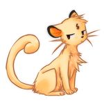  ambiguous_gender cat cream-coloured feline gem mammal nintendo persian plain_background pok&#233;mon solo tail unimpressed video_games whiskers white_background 