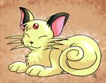  ambiguous_gender cat cream-coloured cute eyes_closed feline mammal nintendo persian pok&#233;mon pok&eacute;mon raizy solo tail video_games 