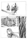  akemi_homura casual city comic graphite_(medium) greyscale hairband hands long_hair magical_girl mahou_shoujo_madoka_magica monochrome nobita silent_comic soul_gem traditional_media 