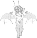  anklet anthro breasts dragon duo female fingering from_behind grope horn hug lesbian mammal monochrome nude one_eye_closed pira plain_background sex sketch skunk toe_ring white_background wings 