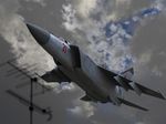  airplane antennae cloud fighter_jet flying helmet jet mig-25 military military_vehicle no_humans photorealistic real_life soviet taseri viktor_ivanovich_belenko 