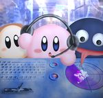  gooey headphones keyboard_(computer) king_dedede kirby kirby_(series) no_humans waddle_dee 