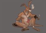  balls cigarette dog_tags kangaroo male marsupial nipples nude penis smoking solo spookeedoo tail 