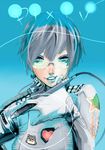  1ji45fun blue_eyes face glasses gloves grey_hair hands lips pen pixiv pixiv-tan solo 