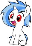  equine female feral friendship_is_magic hi_res horn horse mammal my_little_pony pony red_eyes sitting solo unicorn vinyl_scratch_(mlp) 