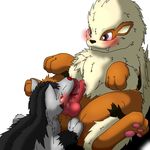  arcanine balls blush canine canine_penis dog duo feral gay hyena knot licking male mammal mightyena nintendo oral penis pok&#233;mon pok&eacute;mon tongue unknown_artist video_games 