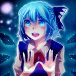  bad_id bad_pixiv_id blue_eyes blue_hair bow cirno hair_bow rin2010 solo touhou 