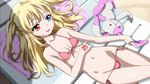  :d bangs beach bikini blonde_hair blue_eyes boku_wa_tomodachi_ga_sukunai breasts chair collarbone dutch_angle eyecatch from_above front-tie_top groin hasegawa_kobato heterochromia holding long_hair looking_away lounge_chair lowleg lowleg_bikini lying micro_bikini navel on_back open_mouth outdoors red_eyes screencap shadow side-tie_bikini small_breasts smile solo string_bikini stuffed_animal stuffed_bunny stuffed_toy sweat swimsuit tattoo thigh_gap towel two_side_up underboob yoshikawa_maho 