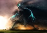  amazing ambiguous_gender destruction lightning monster not_furry solo storm tornado unknown_artist 