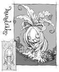  leaf leaves mandragora mandrake monochrome monster_girl original plant_girl roots ume_(illegal_bible) 