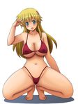  artist_request barefoot beauty_mark blush breasts character_request cleavage furinji_miu large_breasts mole smile swimsuit tchonpo tsumitani_daisuke 