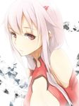  bad_id bad_pixiv_id bare_shoulders center_opening guilty_crown hair_ornament hairclip kuwa_(katko) pink_hair red_eyes yuzuriha_inori 