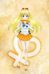  aino_minako back_bow bad_id bad_pixiv_id bishoujo_senshi_sailor_moon blonde_hair blue_eyes bow choker earrings elbow_gloves gloves hair_bow heart heart_hands high_heels highres jewelry long_hair looking_at_viewer magical_girl nyaa orange_(color) orange_sailor_collar orange_skirt pleated_skirt red_bow sailor_collar sailor_senshi_uniform sailor_venus shoes skirt smile solo standing strappy_heels thigh_gap tiara venus_symbol white_gloves 