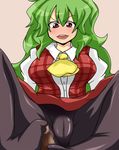  censored feet female footjob green_hair kazami_yuuka kazami_yuuka_(classic) kazami_yuuka_(pc-98) mystic_square pantyhose red_eyes skirt touhou youkai yuuki_shishin 