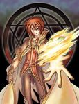  brown_eyes brown_hair cape foreshortening gloves male male_focus ragnarok_online red_hair solo wizard wizard_(ragnarok_online) 