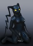  breasts female glowing heartless kingdom_hearts neoshadow nipples no_mouth nude pussy pussy_juice solo yaroul 