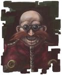  bald dr._eggman facial_hair glasses grin male_focus mustache myuutau_tadakichi smile solo sonic_the_hedgehog 