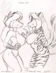  amarim big_breasts black_and_white breasts canine female fox hair long_hair mammal max_blackrabbit micro monochrome nipples nude plain_background sheila_vixen size_difference skunk tail white_background zig_zag 
