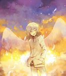  accelerator albino bad_id bad_pixiv_id closed_eyes fur_collar jacket kina58 male_focus smile solo spoilers to_aru_majutsu_no_index white_hair wings 