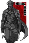  hat hellboy_(comic) karl_ruprecht_kroenen mask military military_uniform uniform weapon 