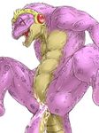  anal_penetration anthro anus cloaca crocodile crocodyne cum cum_in_ass cum_inside dragon_quest lizard male nipples nude penetration pink pink_body plain_background reptile scalie scar solo tail_sex unknown_artist white_background 