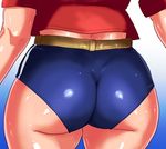 ass ass_focus character_request close-up monster_hunter monster_hunter_frontier rorri_(higgy) shiny shiny_clothes solo 