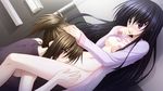  black_hair breasts brown_hair dare_ga_koroshita_komadori_wo game_cg kawano_ran mahiro_takeumi nipples nopan open_shirt ugi_kotori yuri 