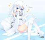  bad_id bad_pixiv_id bare_shoulders blue_eyes feathers flat_chest gen_5_pokemon legs long_hair on_ground personification pokemon reshiram shoes sitting solo tears thighhighs thighs white_hair white_wings wings yagami_ryouichi 