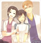  2boys black_eyes black_hair brown_hair derrick_mathis ellen_mathis father_and_son glasses heart heart_of_string husband_and_wife jude_mathis mmino mother_and_son multiple_boys short_hair smile tales_of_(series) tales_of_xillia 