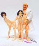  action_figure age_difference badtastetoybox bald_man bent_over black black_rock_shooter eyes_closed fat fat_man figma figure fingering fingering_from_behind group_sex hands_on_knees implied_sex multiple_girls one_guy open_clothes open_robe oyaji riko_kobayakawa robe sotai_body threesome toy_photography white_background white_robe 