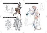  1girl alternate_costume armor artbook blonde_hair blue_eyes bone bouquet breasts bridal_veil bride chain chaps concept_art dress flower full_armor hair_up highres kangaroo legs lili_(tekken) medium_breasts minagawa_ryouji mishima_kazuya oogure_ito power_armor roger's_wife_(tekken) roger_jr. scan single_sleeve skull tail tekken tekken_6 toeless_legwear underboob veil wedding_dress yamaguchi_takayuki 