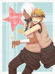  2boys 821seki blush c_(naruto) dark_skin darui happy hug multiple_boys naruto naruto_shippuuden surprise surprised white_hair 