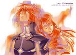  anna_irving eyes_closed family kratos_aurion lloyd_irving pointy_ears red_eyes red_hair redhead short_hair tales_of_(series) tales_of_symphonia 